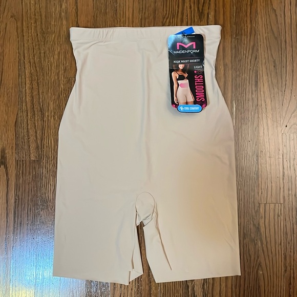 Maidenform High Waist Shortly Light Smooths Cool Comfort Shaper Size XL New - Picture 2 of 10